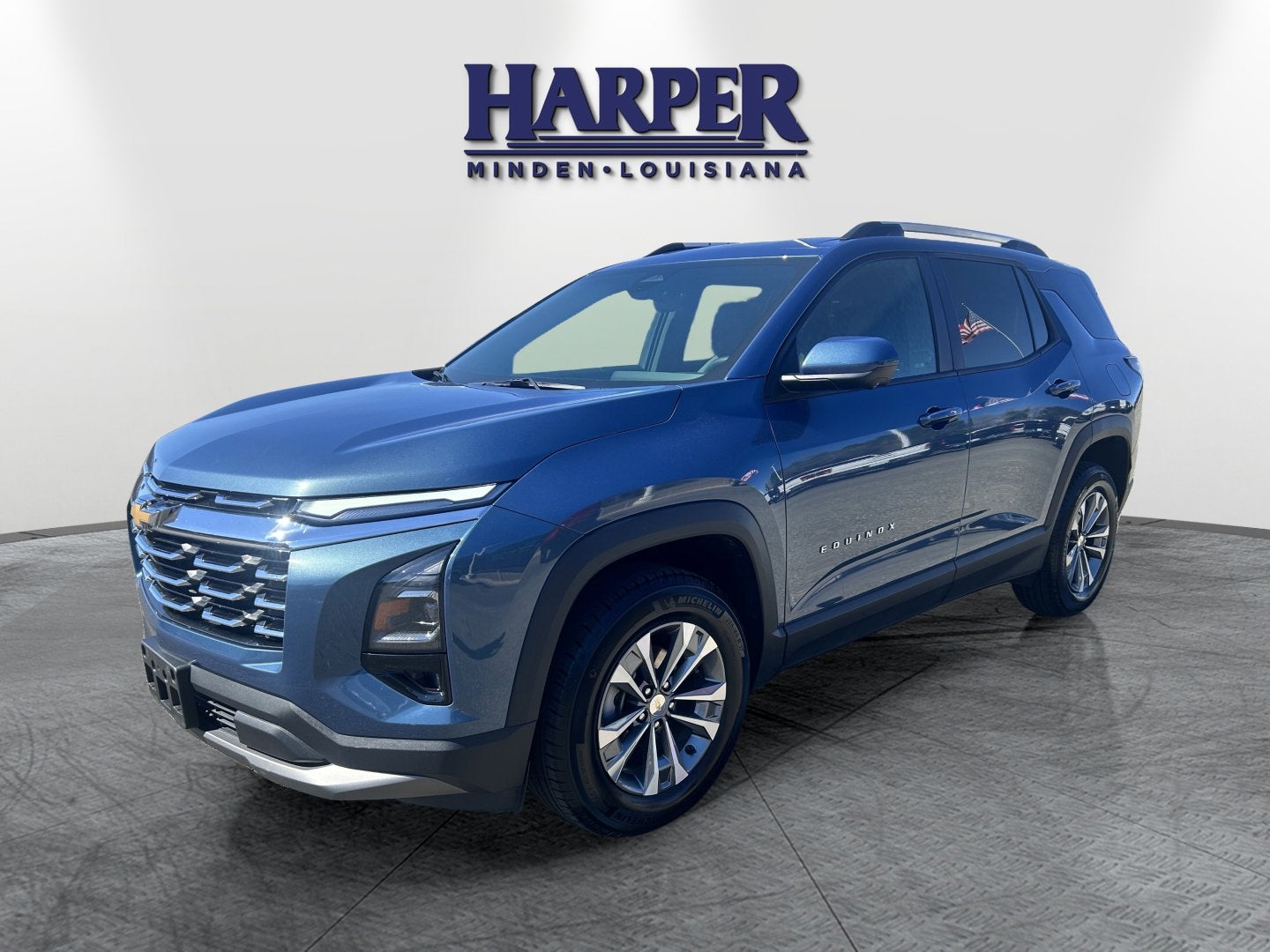 2025 Chevrolet Equinox LT in Lakeshore Blue Metallic — front three-quarter view