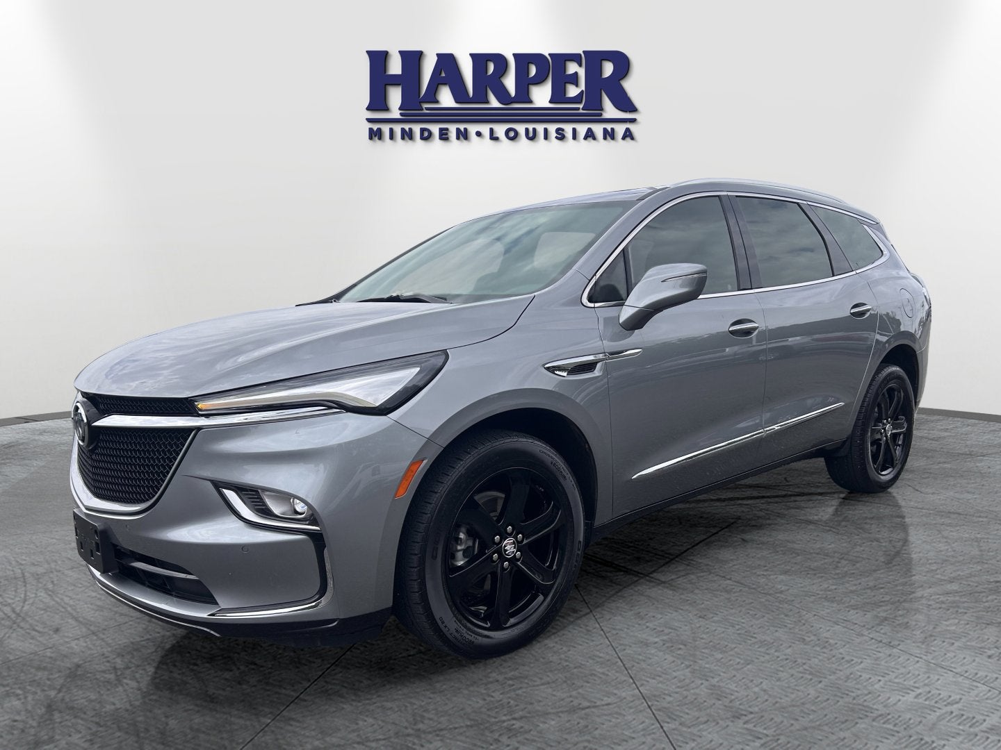 2023 Buick Enclave Essence in Moonstone Gray Metallic — front three-quarter view
