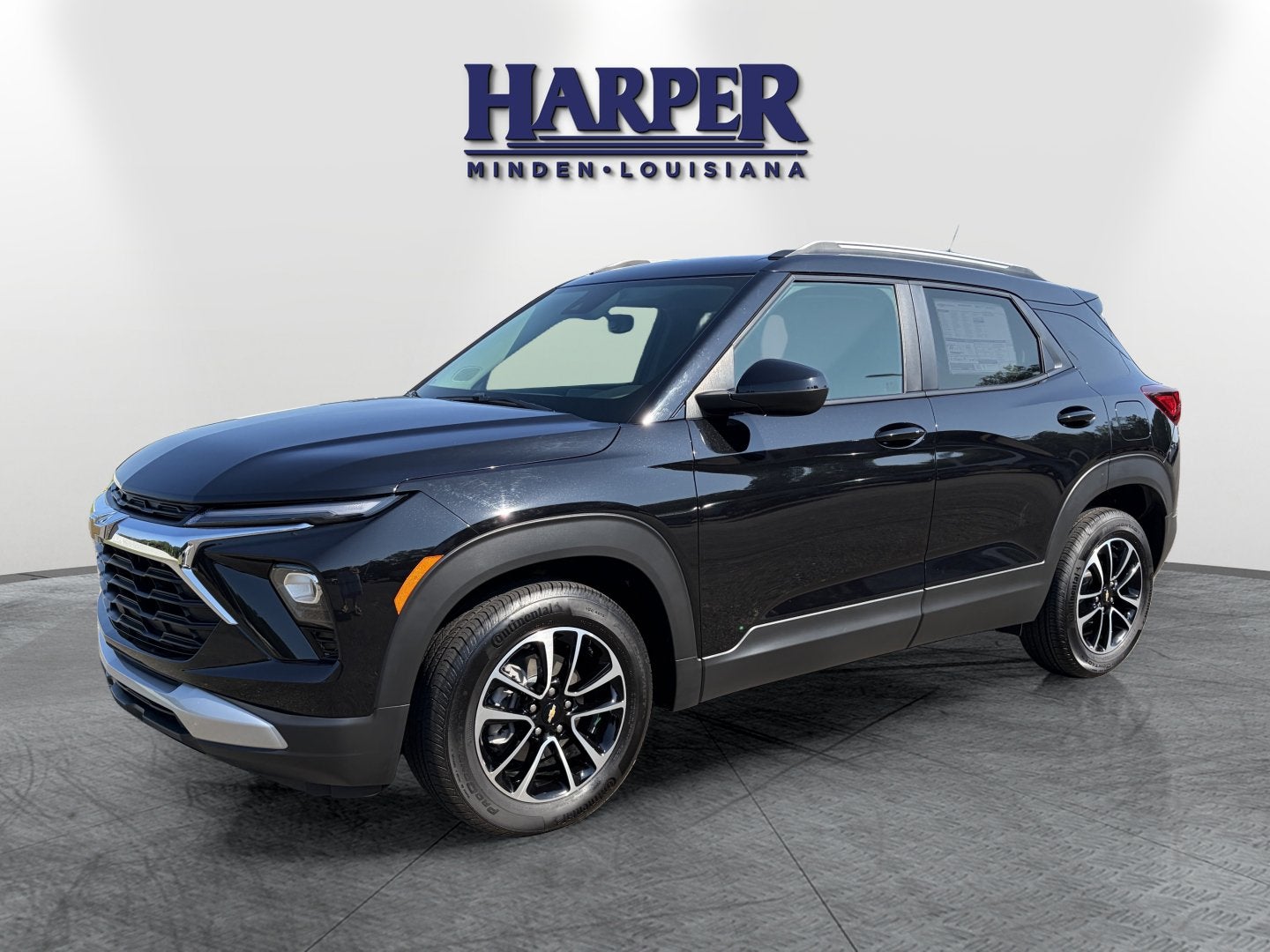 2025 Chevrolet Trailblazer LT in Mosaic Black Metallic — front three-quarter view
